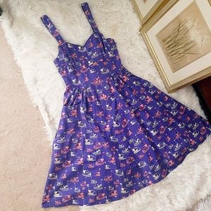 Rare Modcloth Bea and Dot bumper cars novelty dress